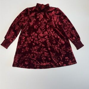Matilda Jane Orianna Dress, Burgundy Floral Velvet Dress, NWT